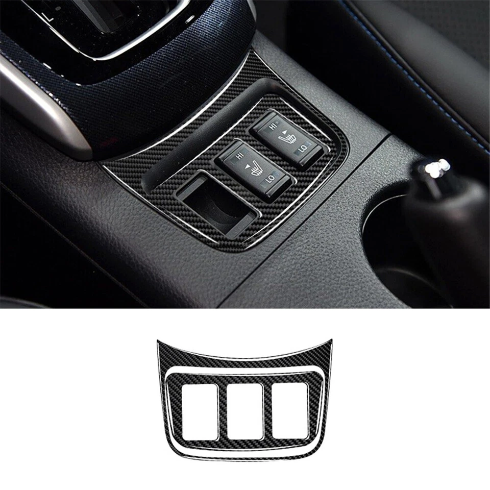 Juegos completos de embellecedores interiores de fibra de carbono para Nissan Sentra 2013-2019 Foto 3 de 4
