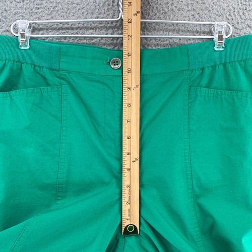 Chicos Hose 0,5 US 6 grün Fitigues Caprihose Stretch gerades Bein Taschen Freizeit - Bild 7 von 13