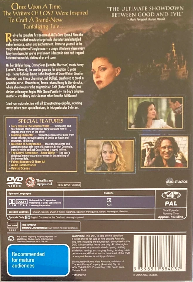Once Upon A Time : Complete Series Seasons 1-7 (DVD, 2012, 41-Disc Set, R4 & R1) - Image 3 of 4