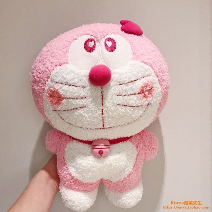 Anime japonés Doraemon Sakura Rosa Niñas Rosa Jumbo Grande Suave Peluche Muñeca Juguete 16"