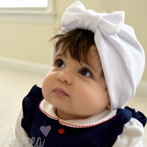 Baby Kid Girl Stretch Turban Hat Knot Beanie Toddler Hat Hair Head Elastic Wrap - Picture 5 of 16