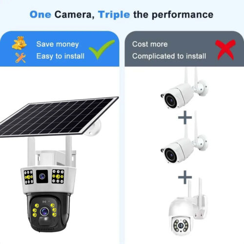 6K Solar Kamera Außen Wasserdicht IP CCTV Kamera 4G SIM Karte Smart Home Sicherheit - Bild 18 von 32