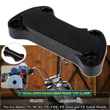 1" Handlebar Risers Top Clamp For Harley Dyna Low Rider Sportster 883 XLH1200