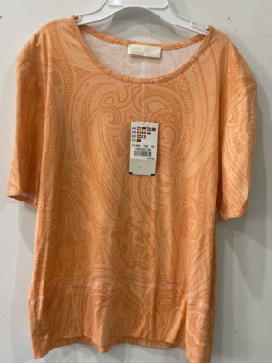 Devernois Peach 3/4 sleeve women s T-shirt top plus size 5 NWT size 48 EU