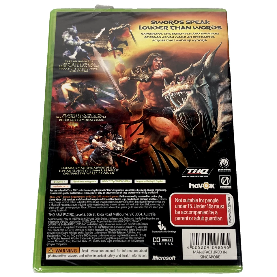 Conan Xbox 360 Game (2007) PAL Brand New & Sealed + Limited Edition Mini Comic - Image 2 of 4