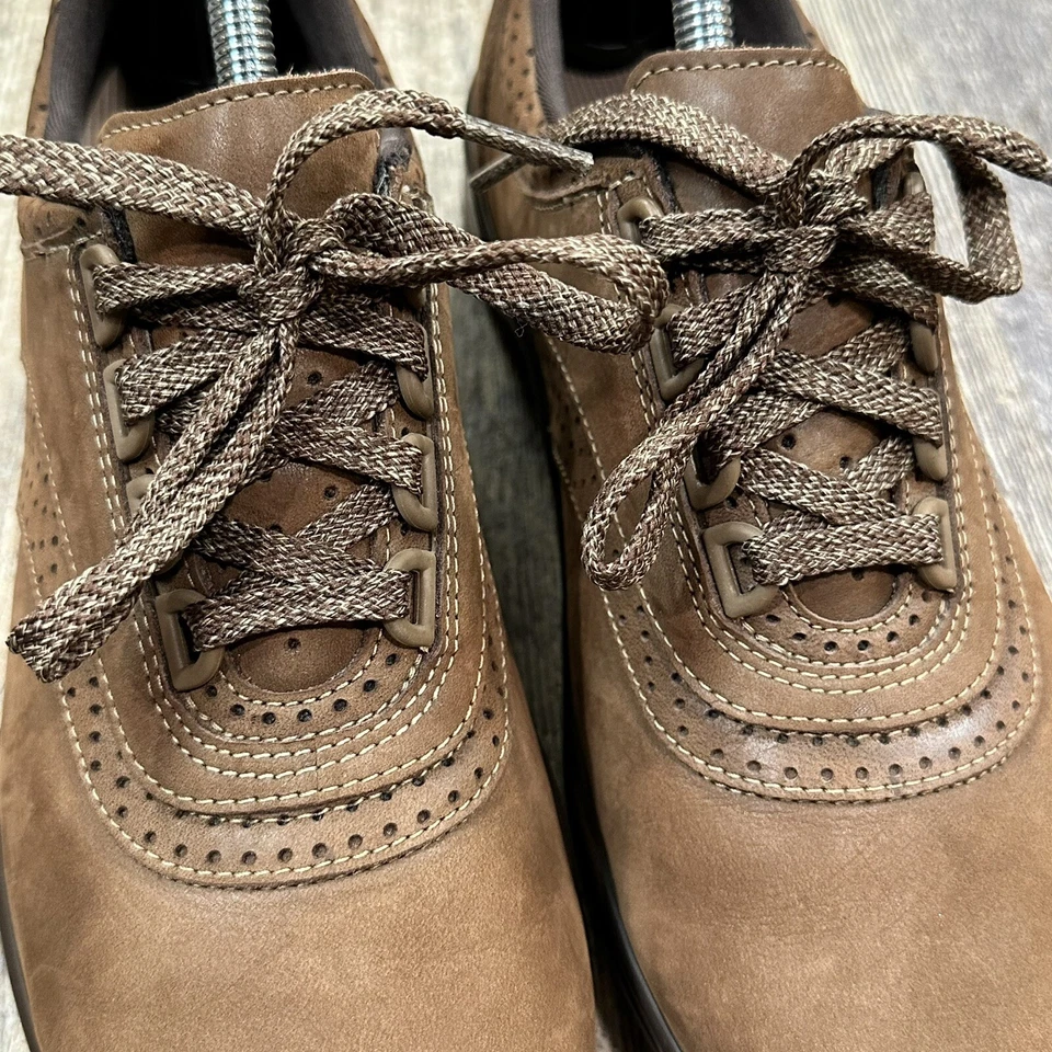 Zapatos cómodos para caminar SAS Walk Easy de cuero marrón para mujer talla 8 N con cordones ¡COMO NUEVOS! Foto 3 de 4