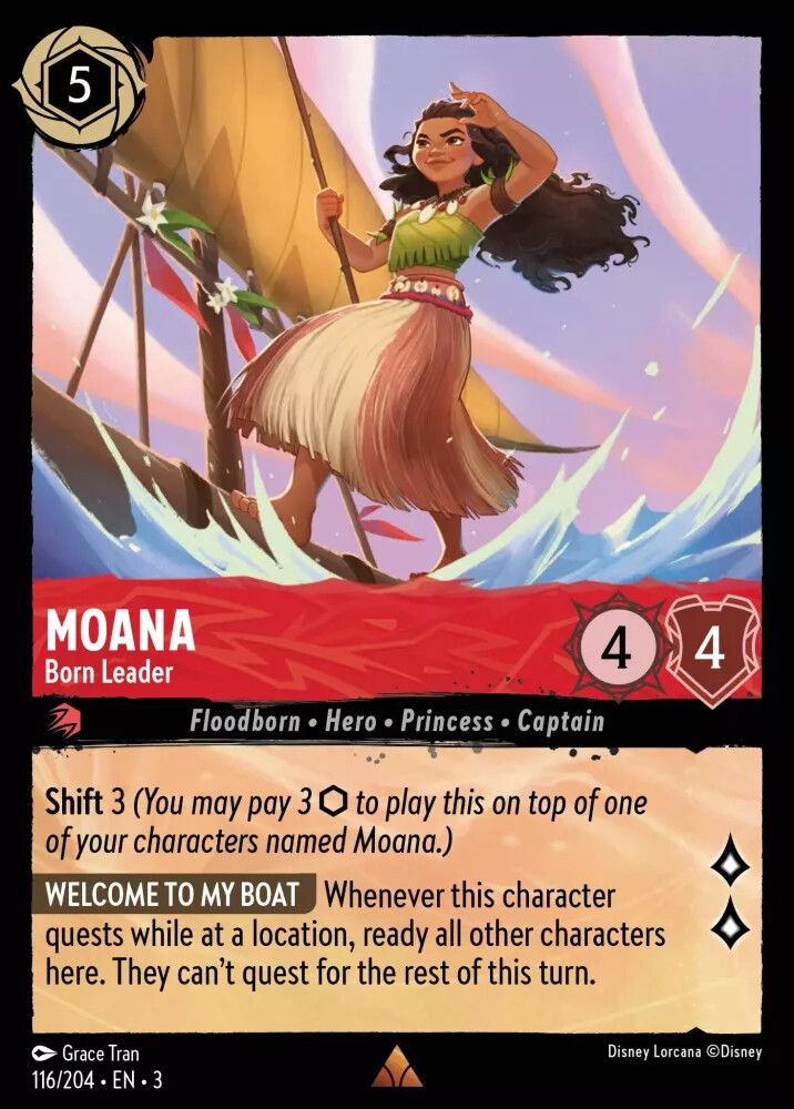 Moana Into the Inklands 116/204 Lorcana TCG Card NM/M Regular