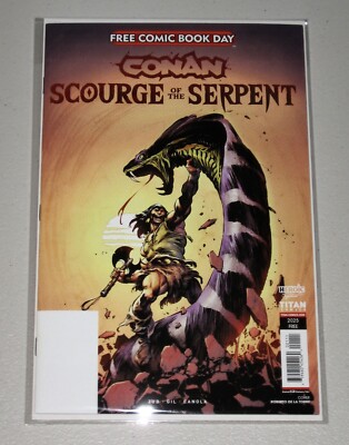 Conan 2025 FCBD Unstamped & Near Mint! Mylar Bag + Board! 8 pix SUPER Packaging