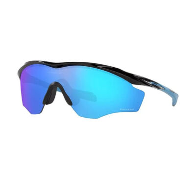 Oakley M2 OO9343 2145 Frame XL Sunglasses PolishedBlack PrizmSapphire