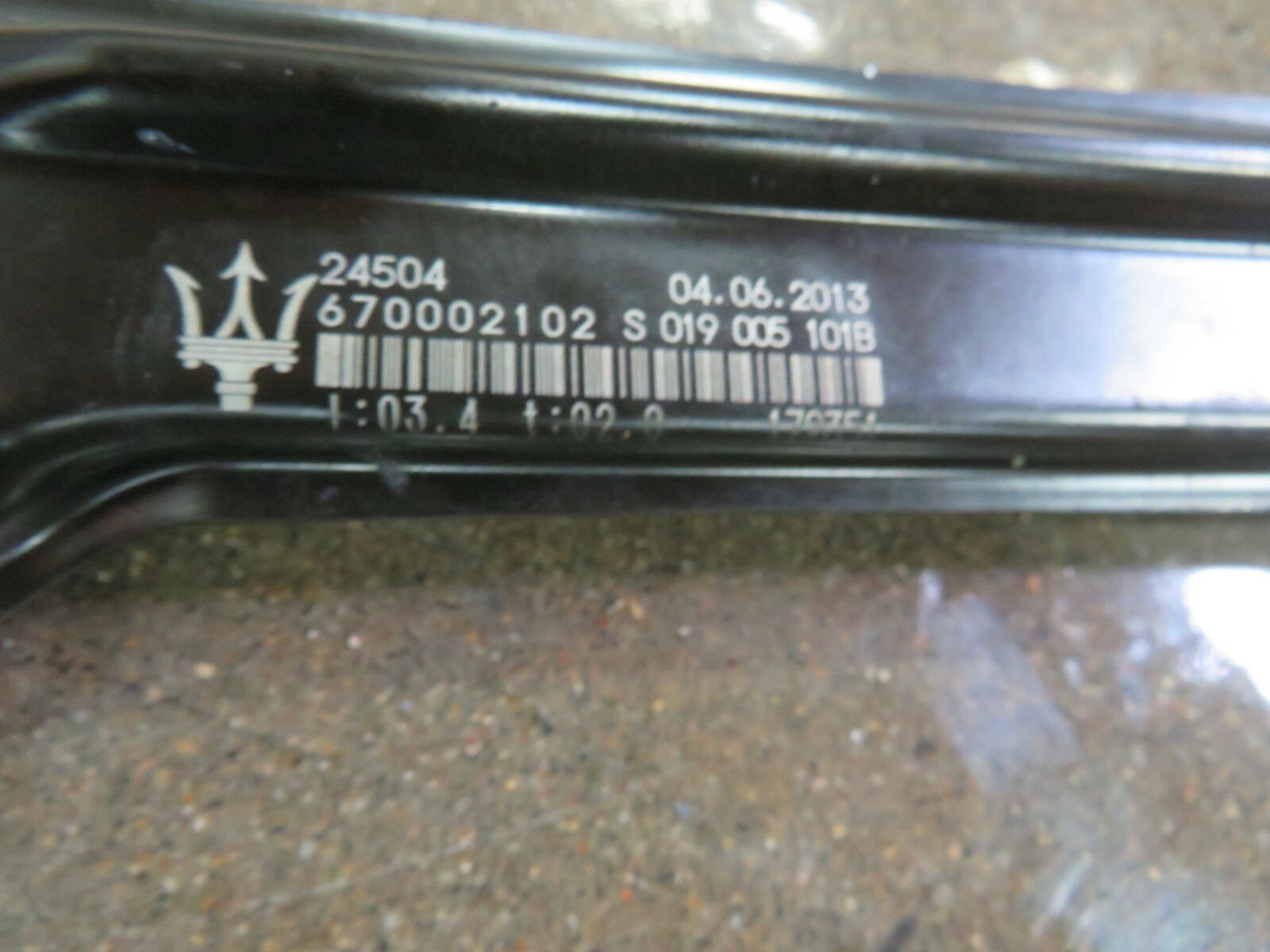 2014 Maserati Quattroporte, LH, Left Rear Window Regulator, Used, P/N 670009818
