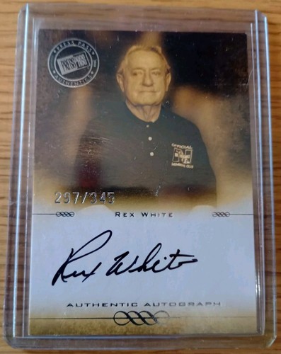 Rex White Auto 2008 Press Pass Legends Autograph Card 297/345 NASCAR HOF Driver - Bild 4 von 5