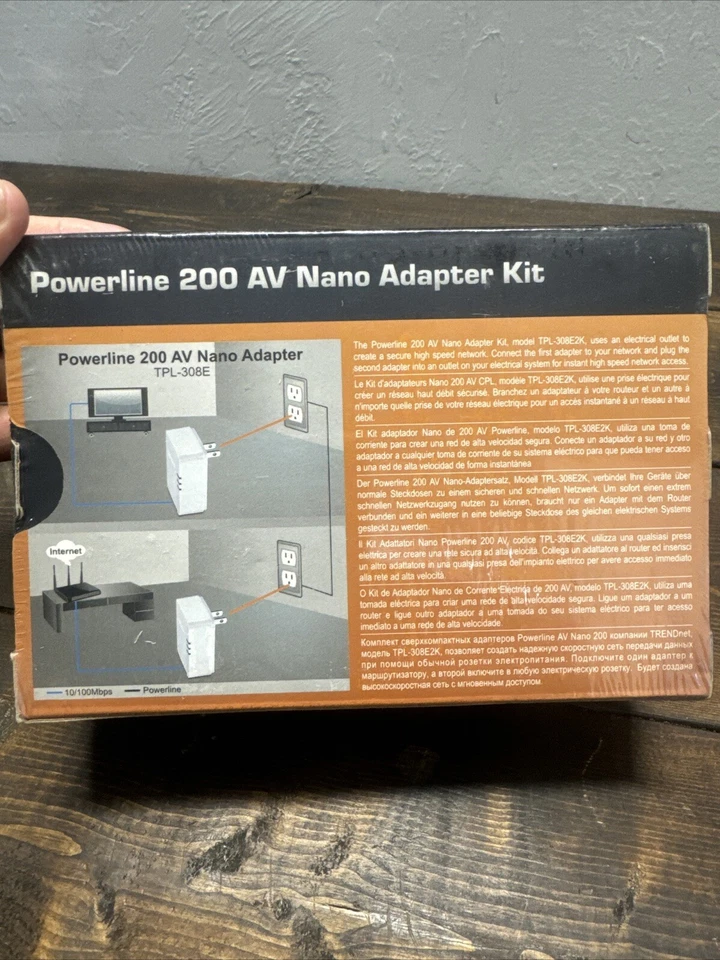 Trendnet Powerline 200 AV Nano Adapter Kit TPL-308E2K/A NEW Sealed - Image 4 of 4