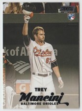 2017 Stadium Club Baseball Black Foil #136 Trey Mancini RC - Baltimore Orioles