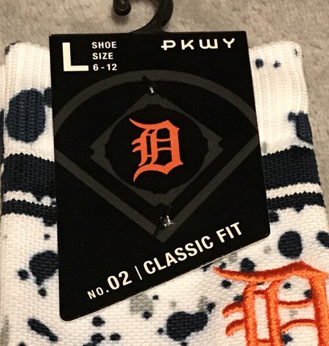 Detroit Tigers Crew Socks PKWY No 2 Classic Fit L Size 6-12 NEW - Picture 2 of 4