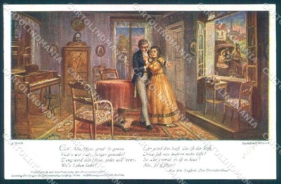 Artist Signed Broch Lady Man Das Dreimuderlhaus Bunte Reihe 75 postcard TW2180