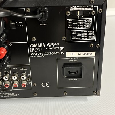 その他 Yamaha DSP-A1 Yamaha DSP-A1 Natural Sound AV Amplifier Made in Japan Serviced | eBay