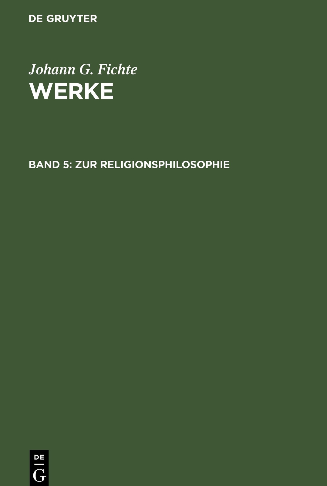 Thumbnail - Zur Religionsphilosophie | Johann G. Fichte | Deutsch | Buch | Xxxvii
