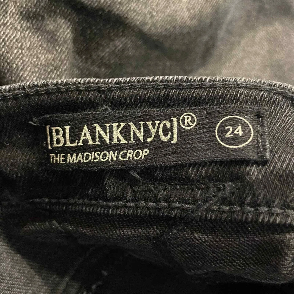 Pantalones de mezclilla cortos Blank NYC Madison negros veganos estrella talla 24 Foto 4 de 4