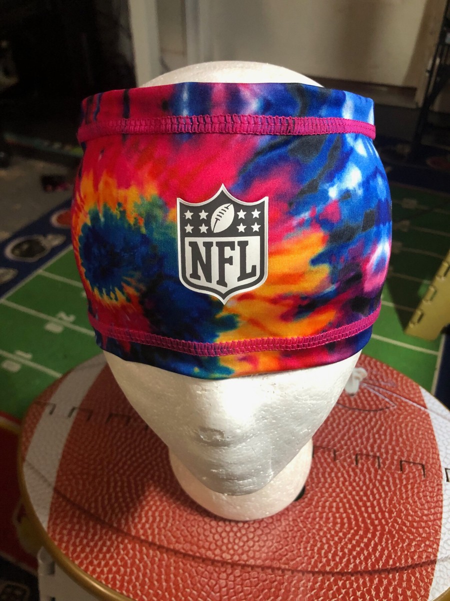NFL Crucial Catch Tie-Dye Training Skull Headband Multi-Color OSFM