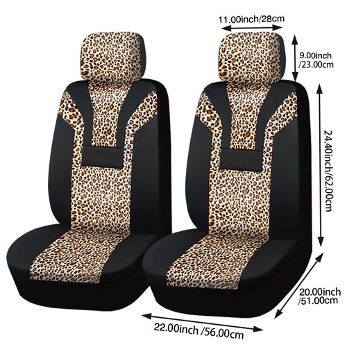 Leopard Car Seat Covers Car interior Airbug Compatible Universal Fits for Cars - Picture 8 of 23
