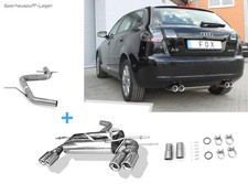 Fox Duplex Racing-Komplettanlage für Audi A3 8P Sportback 2x76mm rund
