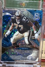 2022 Panini Spectra Signatures Neon Blue Prizm Willie Roaf Auto HOF #’d 28/30