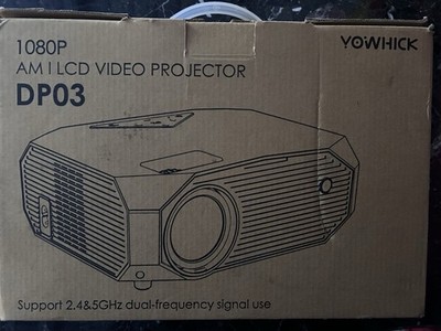 Yowhick 1080p Am LCD Video Projector With 100  Screen