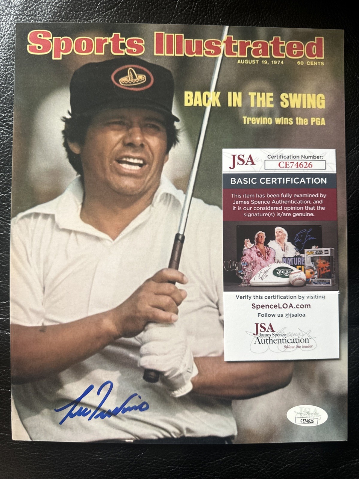 Lee Trevino Autographed Signed PGA Golf 8X10 PHOTOGRAPH JSA COA CE74626 