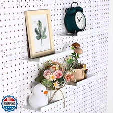 Beeveer 4 Pcs Pegboard Shelves Wall Organizer Brackets Pegboard S