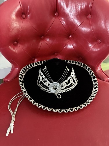 Cappello messicano Calidad nero e argento - Foto 2 di 13