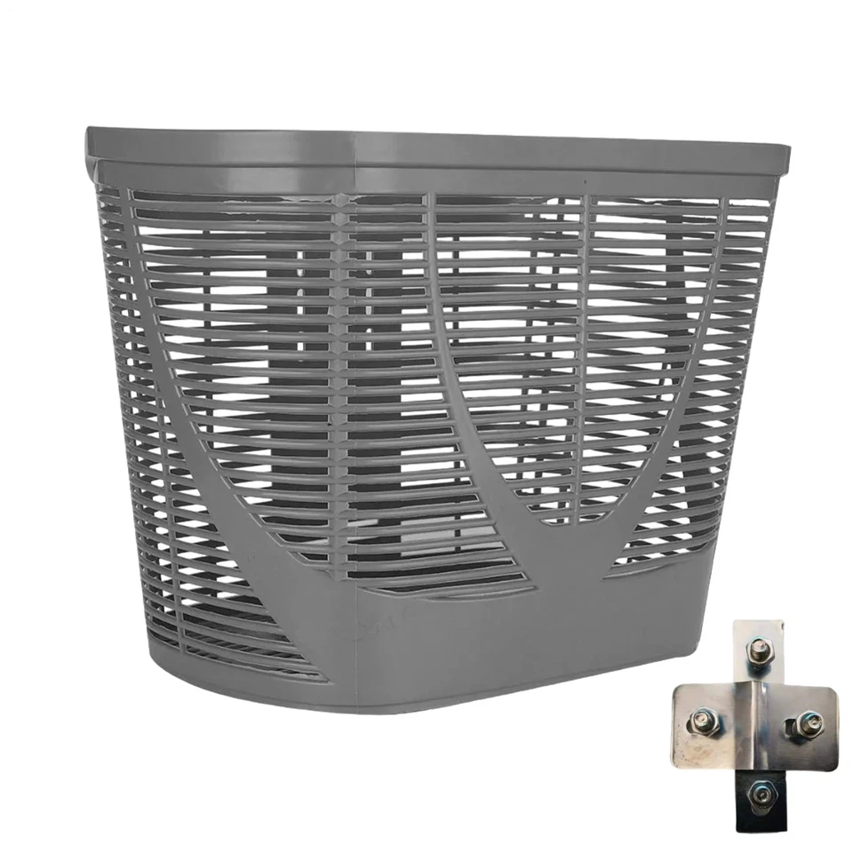 Cesta de malla para bicicleta manillar delantero de gran capacidad cesta de plástico delantera para bicicleta Foto 4 de 4