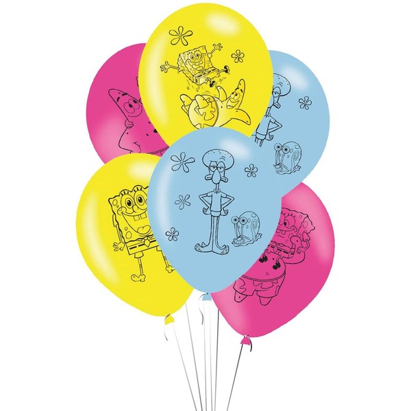 Spongebob Schwammkopf Luftballons 6 StüCk Kindergeburtstag Party-Deko-image