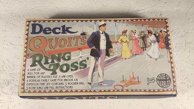 Deck Quoits Ring Toss the Classic Game House of Marbles Kinder Holzringwurfspiel