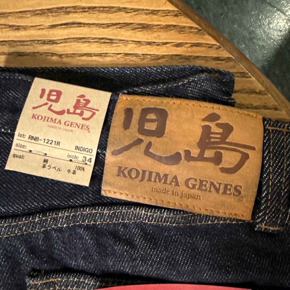 NUEVO Jeans Denim Súper Pesados 21oz KOJIMA GENES Índigo Hecho en Japón Talla 34 Foto 4 de 4