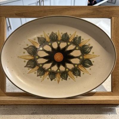 Vintage DENBY LANGLEY SHERWOOD PLATTE oval Servierplatte 28 cm