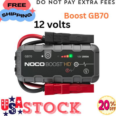 NOCO Boost GB70: 2000A UltraSafe Jump Starter   12V Lithium Battery Booster Pack