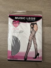 Women  s Music Legs Hosiery Plus Size Black Seamless Suspender Fishnet Pantyhose