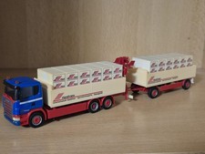 Herpa Scania M 04 Baustoff-Hängerzug riwatrans 1:87 gebraucht