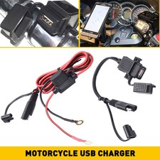 SAE to USB Cable Adapter Waterproof USB Charger Quick For Motorcycle Phone GPS