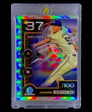 JACOB MISIOROWSKI ROOKIE SILVER REFRACTOR HOLO CHROME 2025 Bowman - BREWERS