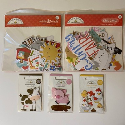 Doodlebug Design Down On The Farm Set Doodle Pops Odds & Ends Chit Chat