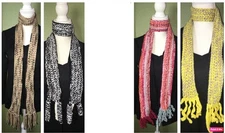 Handmade Crocheted Scarves Long and Skinny Scarf (#5)