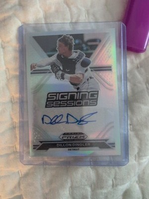 2021 Prizm Draft Picks Dillon Dingler Signing Sessions Silver Prizm Auto Tigers