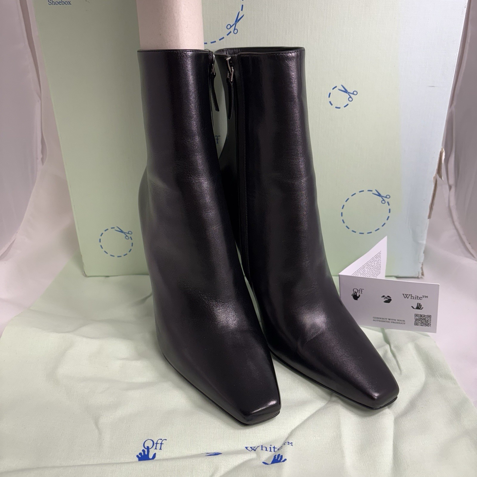 OFF-WHITE Ankle Boots Size Uk 6(39) Brand New Genuine RRP£925 #531 image 3