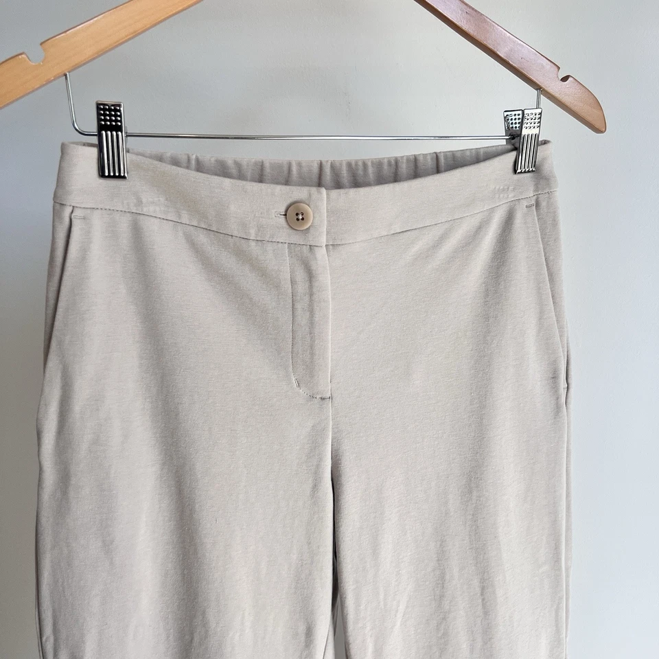 Eileen Fisher Ponte Slim Ankle Pants Pull on Beige Organic Sz Small Petite - Image 3 of 4
