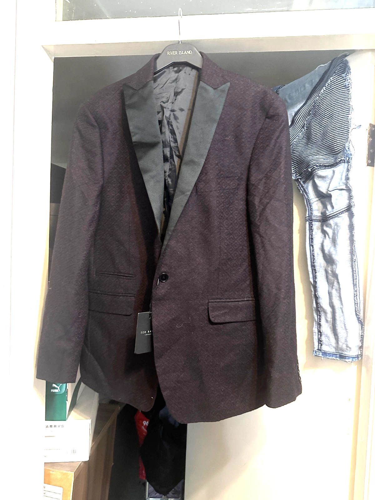 Ted Baker Men's TB086JR Burgundy Jacket Sz 42 Reg Authentic