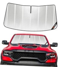Windshield Sun Shade for Ram 1500 Ram 1500 2019-2024 10" Sensor Ice Silver