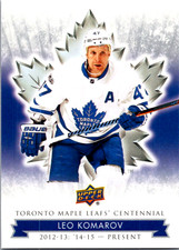2017 UD Maple Leafs Centennial Leo Komarov #71 Toronto Maple Leafs