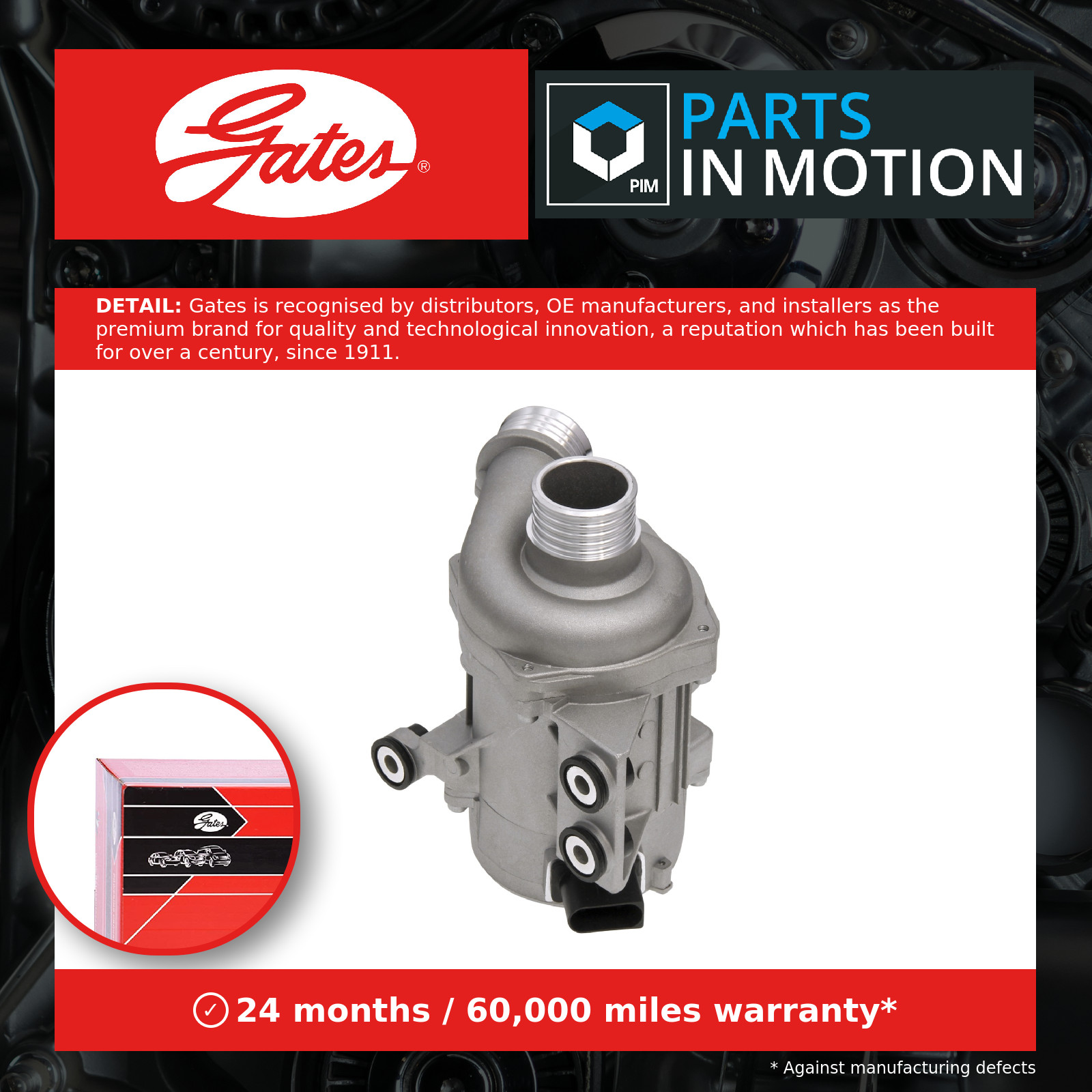 Electric Water Pump fits BMW Z4 E85, E86, E89 2.5 3.0 05 to 11 Gates 11517521584 - Image 13