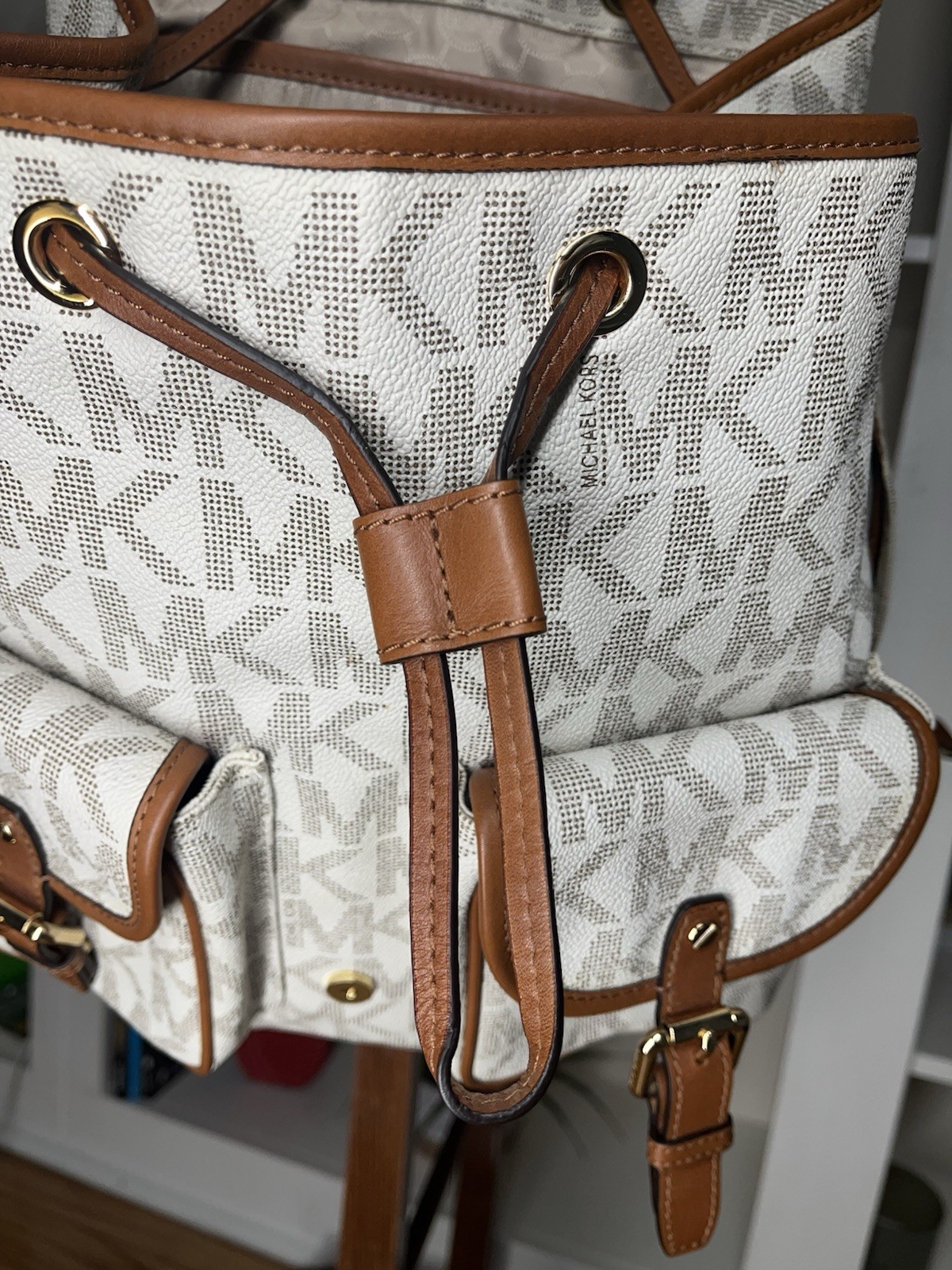 Michael Kors Jet Set Monogram Drawstring Backpack… - image 11
